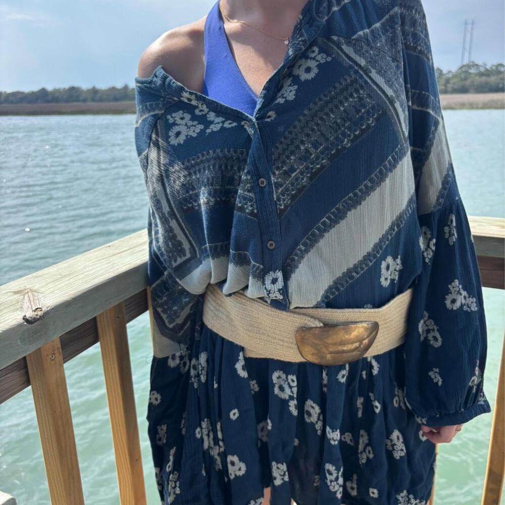 Free people navy blue floral dress